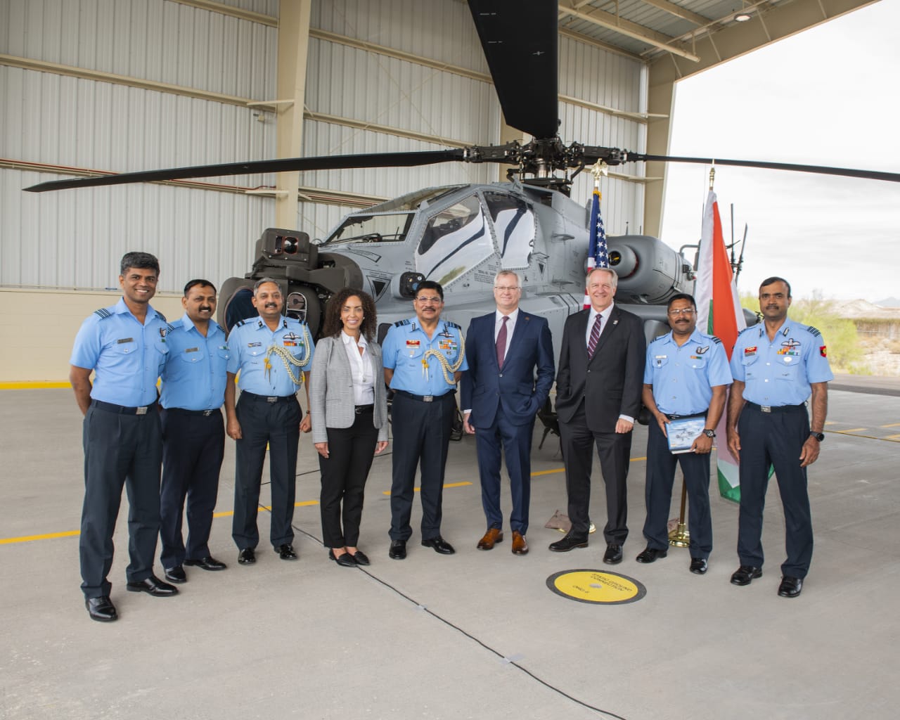 The first batch of helicopters is scheduled to be shipped to India by July this year. Selected aircrew and ground crew have undergone training at the training facilities at the US Army base Fort Rucker, Alabama. Credit: Twitter/@IAF_MCC