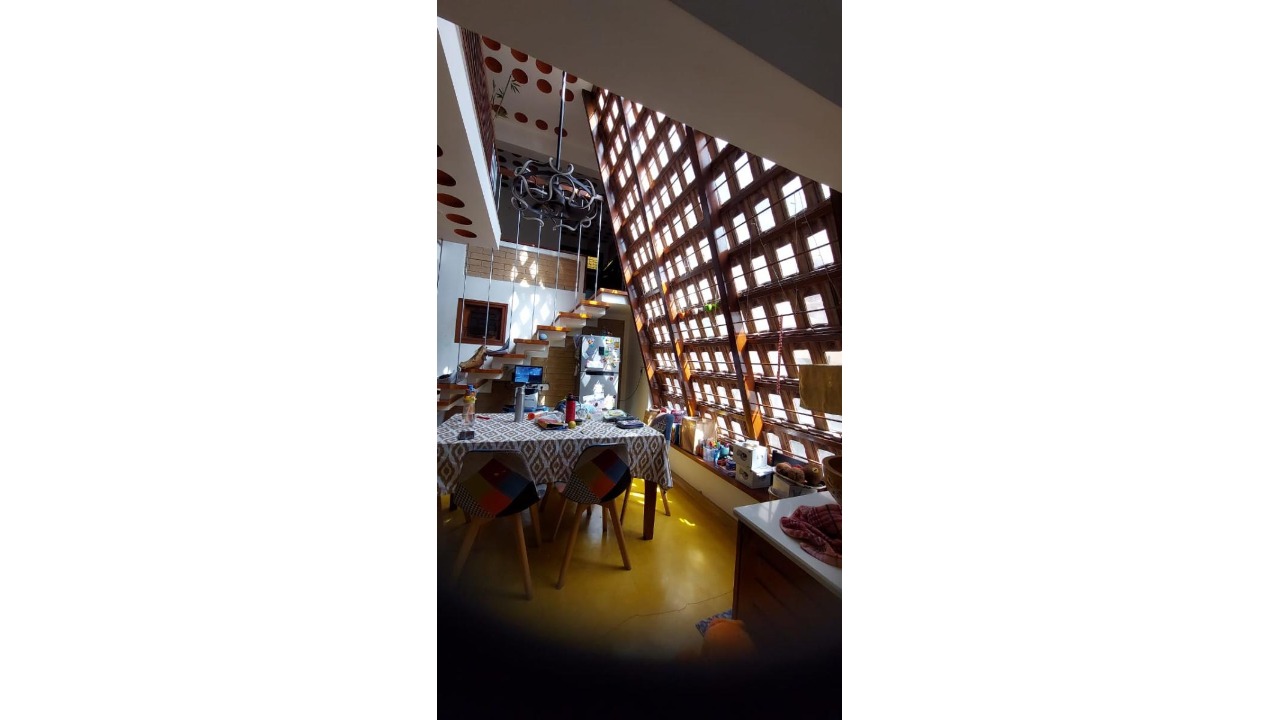 A view of the interiors of a house in Kasturinagar that has adopted energy-efficient and climate-responsive architecture. Credit: Special Arrangement