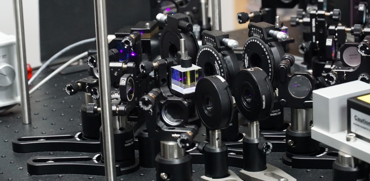 2. A photo beam setup at RRI which is used for quantum entanglement. Credit: Special Arrangement