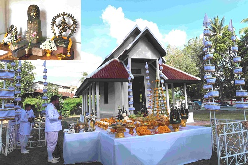 Morning worshiping ceremony at Ho Phra Isuan (Shiva) shrine in Nakhon Si Thammarat. PHOTOS BY AUTHOR