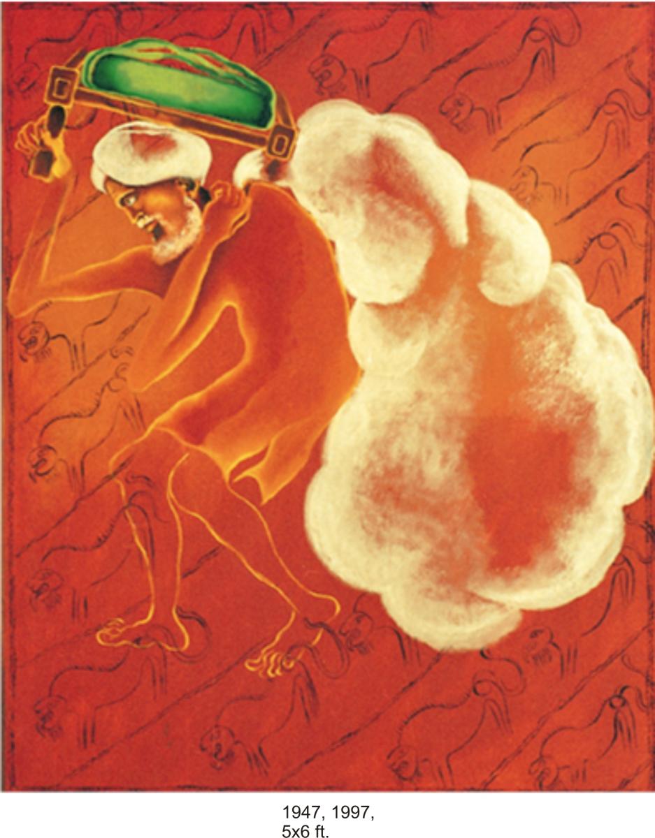 1947, Oil on Canvas,60x60 incehs