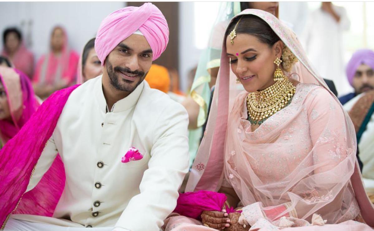 Angad Bedi and Neha Dhupia kept it hush-hush.