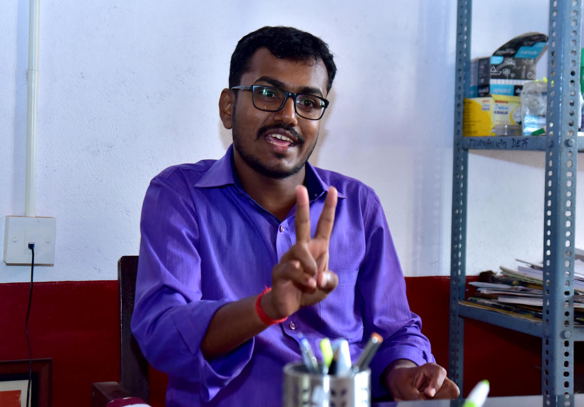 TEAM EFFORT: Manjunath Kamath and team use social media as a tool for social change. dh photos /Govindaraj Javali