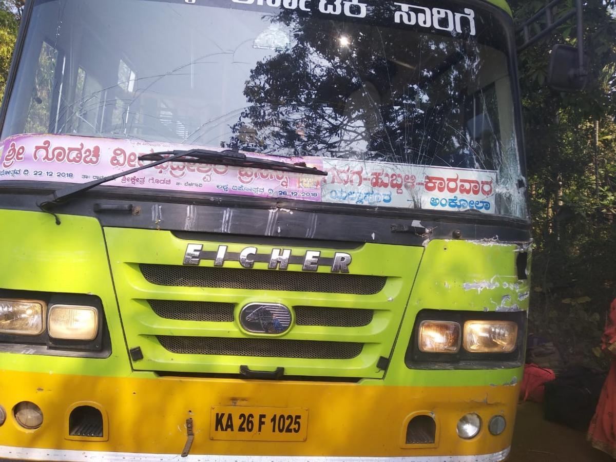 The NWKRTC bus whose brakes had failed. dh photos