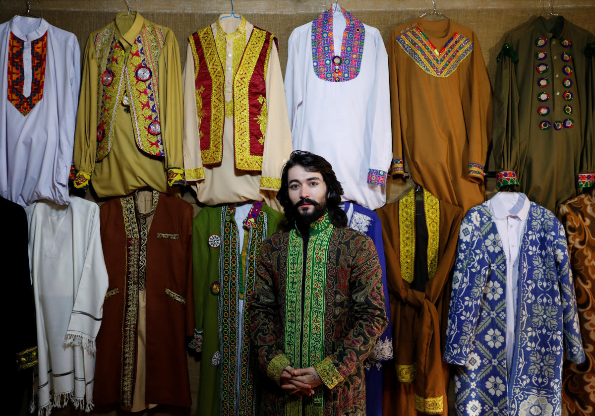 Afghan model Omid Arman, 21, poses for a picture in Kabul, Afghanistan, January 14, 2019. (REUTERS)
