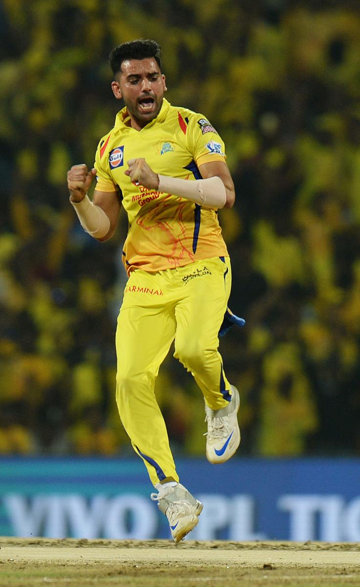 Deepak Chahar. Credit: AFP Photo