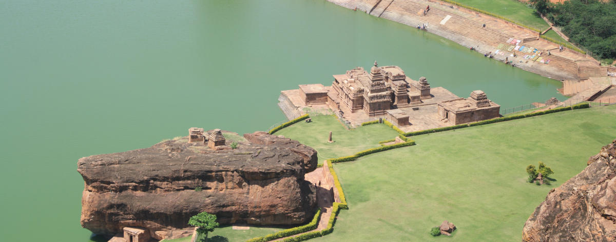 The Bhutanatha group of temples on Agastya Teertha Lake in Badami