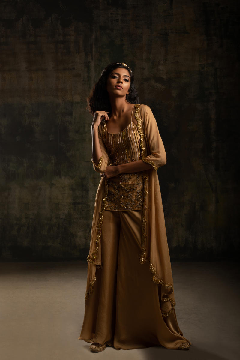 Beige is a popular choice for many young brides. (Above) A design by Mona & Vishu.