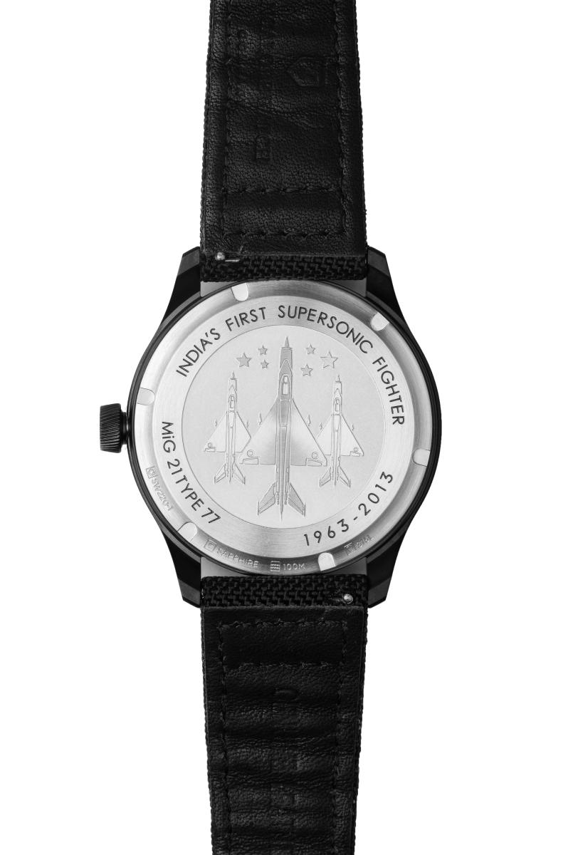 The MACH 1X Watch with MiG-21's skin as jet cockpit-inspired dial