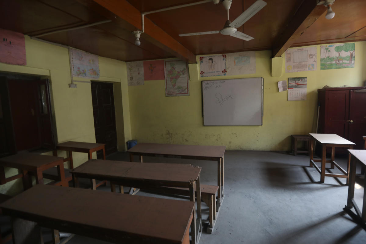 empty classroons in lockdown