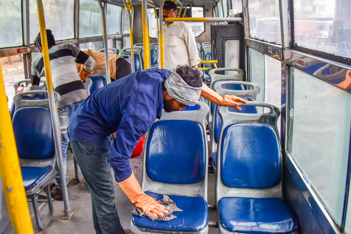 The BMTC buses will be disinfected daily. Drivers and conductors will be given masks, gloves and hand sanitisers. DH FILE PHOTOS/S K DINESH