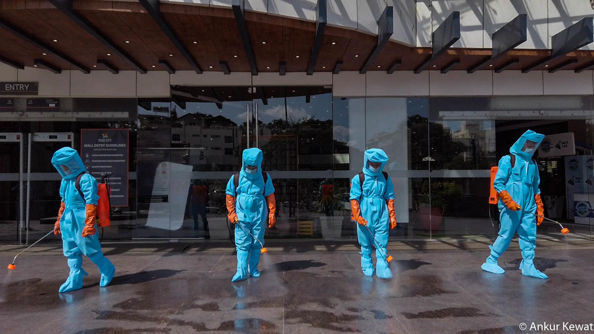 Malls will regularly clean and disinfect the premises. (R) Escalators will have one person on a step with a gap of two to three steps. SPECIAL ARRANGEMENT