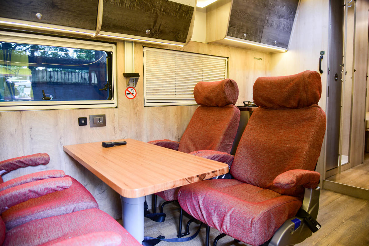 The LuxeCamper motor-home; (R) its interiors. DH Photos/B H Shivakumar