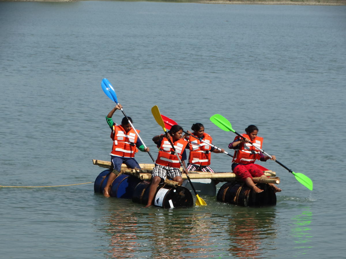 Rangers undergoing training as part of their course. Volunteers help people during the Mahamastakabhisheka Utsav at Shravanabelagola in 2019. Photo credit: The Bharat Scouts and Guides Karnataka, M G Kaje