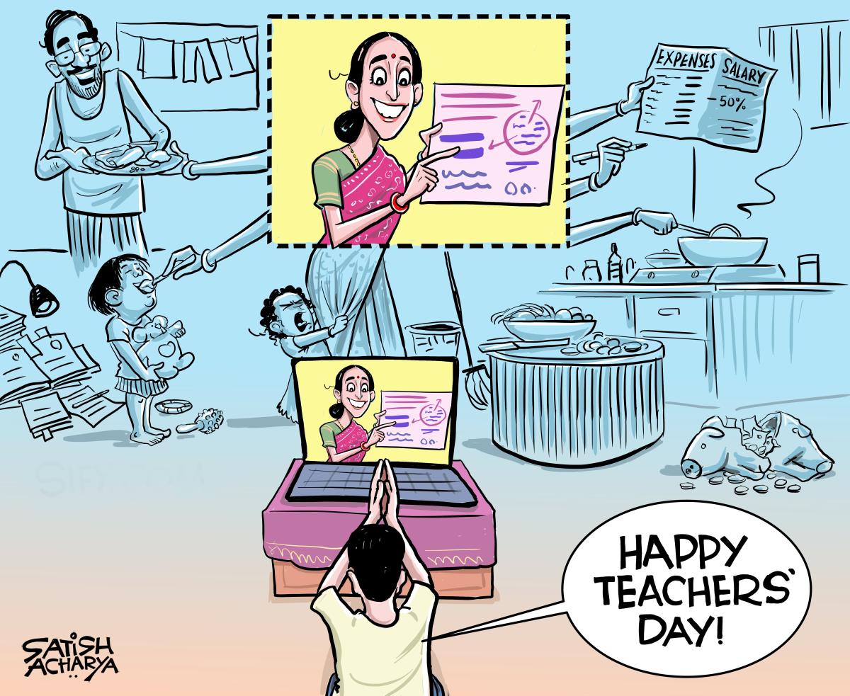 Satish’s hard-hitting opinion cartoons have upset politicians and resulted in occasional run-ins.