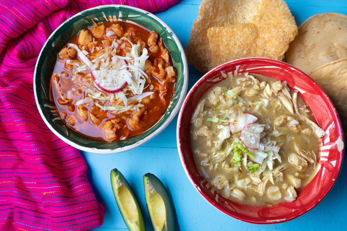 Red and green Pozole