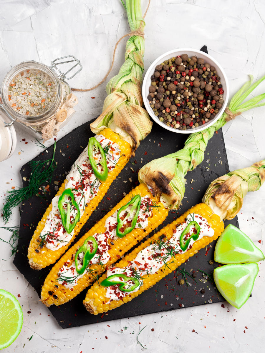 Elote, or corn on the cob