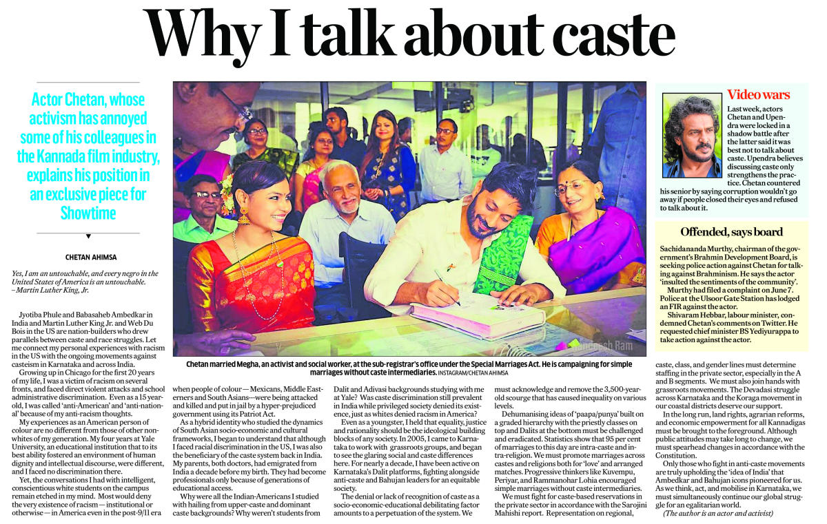 Chetan’s exclusive piece for Showtime appeared last week. Some who shared it got 500 to 1200 likes.