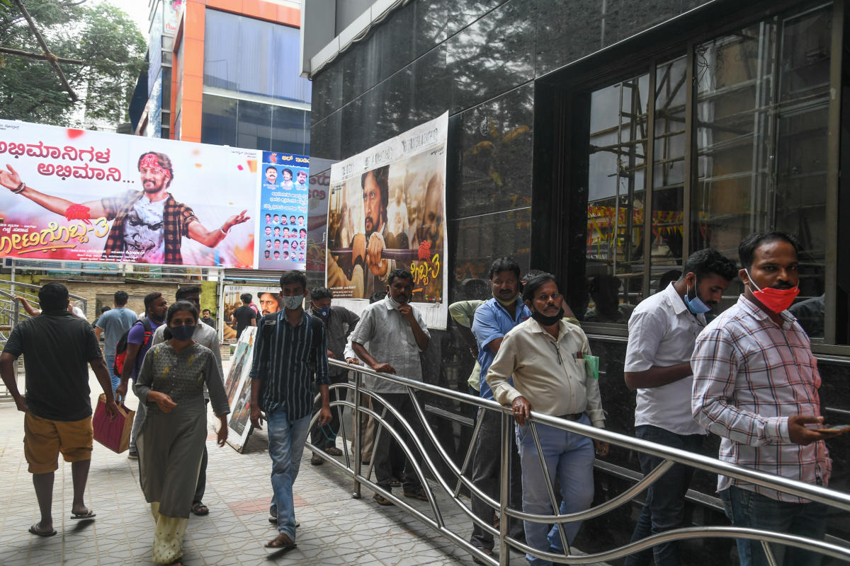 The Kiccha Sudeep-starrer 'Kotigobba 3' is running well in theatres. DH PHOTO BY SK DINESH