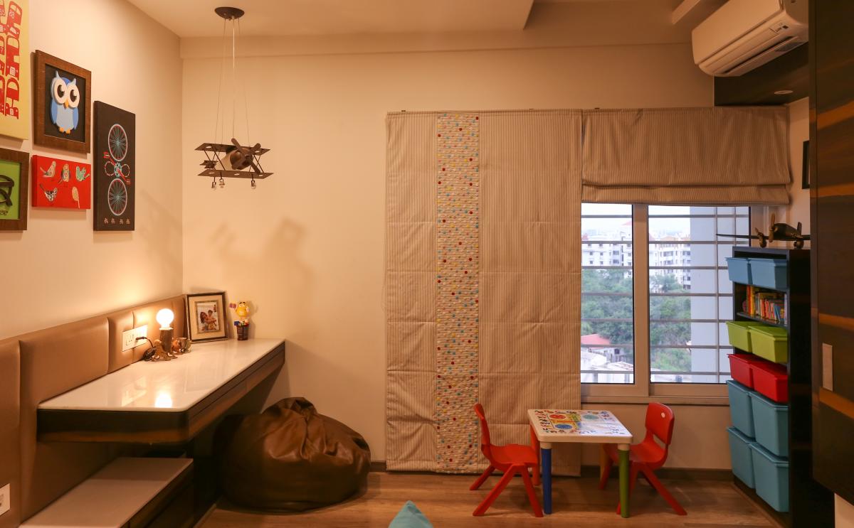 Experts at Salankar Pashine & Associates recommend adding wall-mounted tables and pull-out drawers to optimise room space.