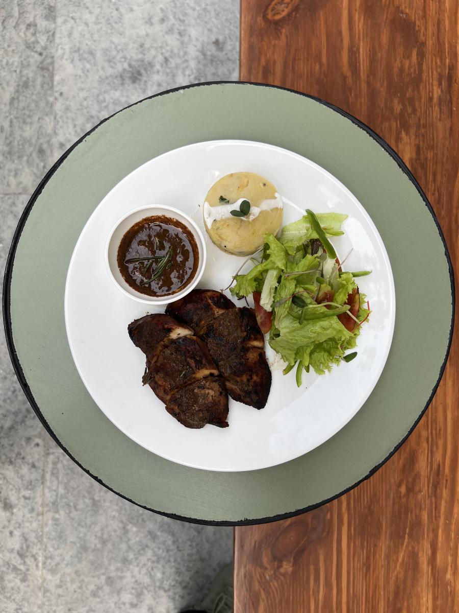 Coffee-braised chicken created by Gauravi Vinay