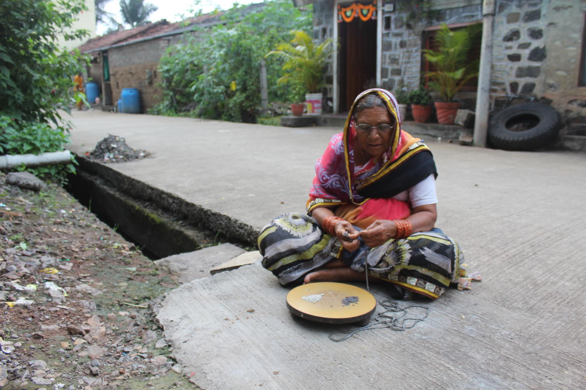 A woman crafting silver. Photos by author