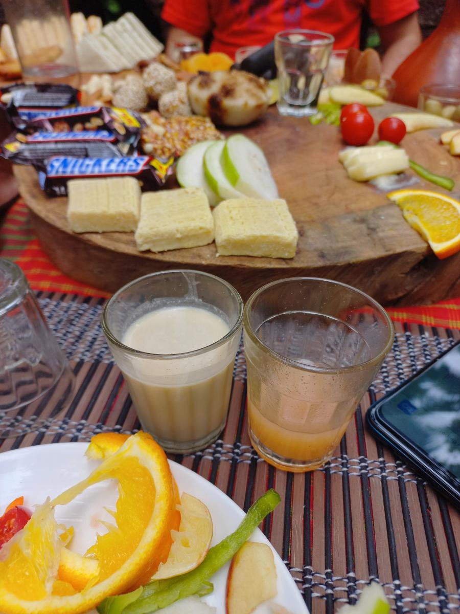 Feni and the assortment of food it is to be paired with. PHOTOS BY AUTHOR
