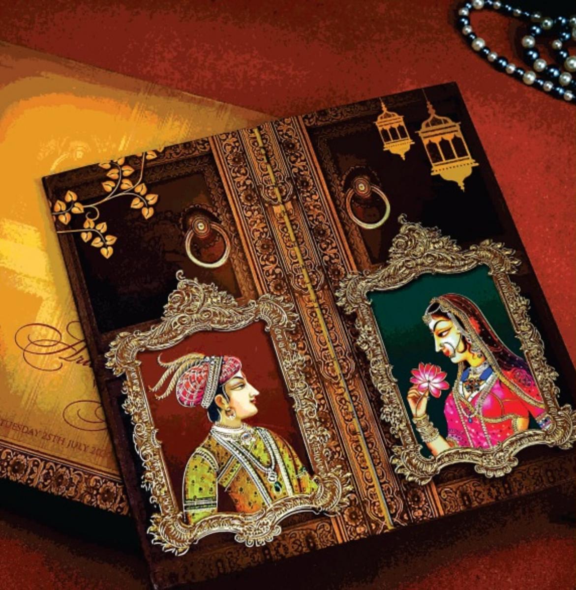 A grand wedding card design by Rolex Cards. 