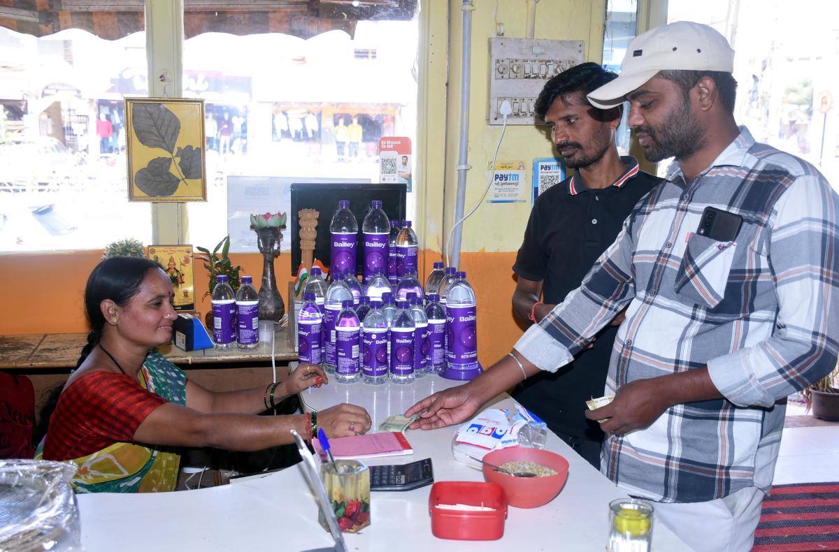 Nagaveni Shankar at the khanavali that runs the school