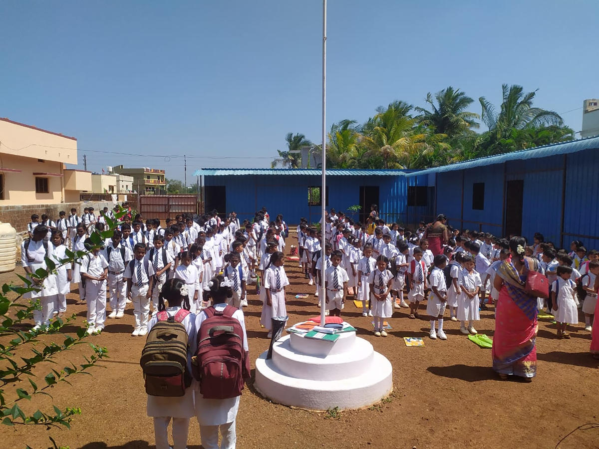 Students in assembly 