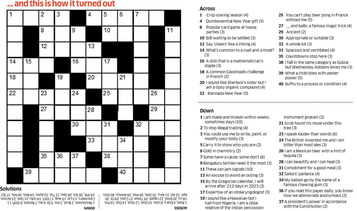 DH journalist sets his first crossword. 