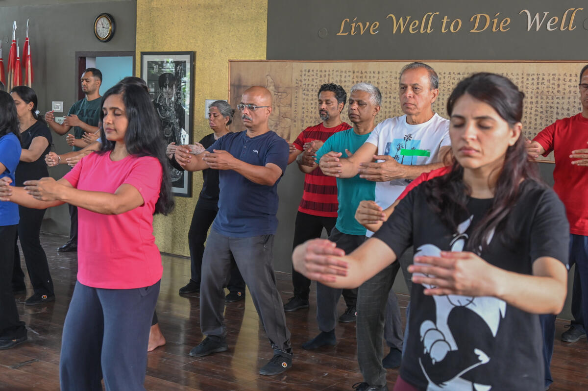 For DH Metrolife Ramakrishna experience story Chen Taichi ShiFu Avinash Taichi at Chen Zhaosen Taiji School CZTS in Indiranagar, Bengaluru. DH Photo/ S K Dinesh