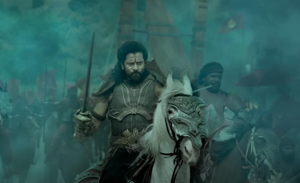 Vikram as Aaditha Karikalan in 'Ponniyin Selvan 2'.