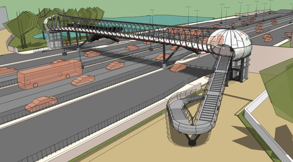 A graphic representation of the skywalk.