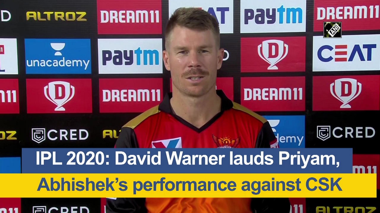 Warner lauds Priyam, Abhishek’s performance against CSK