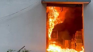 <div class="paragraphs"><p>A photo showing the blaze at the BBMP head office in Bengaluru, August 11, 2023.</p></div>
