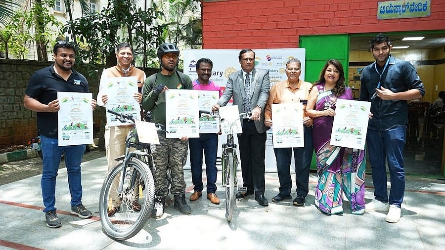 <div class="paragraphs"><p>Rotary Club of Bangalore members on Wednesday announced a cycling event called 'Chakrathon' to mark Independence Day.</p></div>