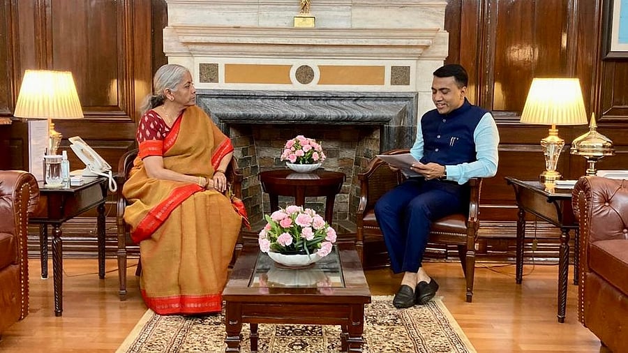 <div class="paragraphs"><p>Union Finance Minister Nirmala Sitharaman and&nbsp;Goa Chief Minister Pramod Sawant.</p></div>