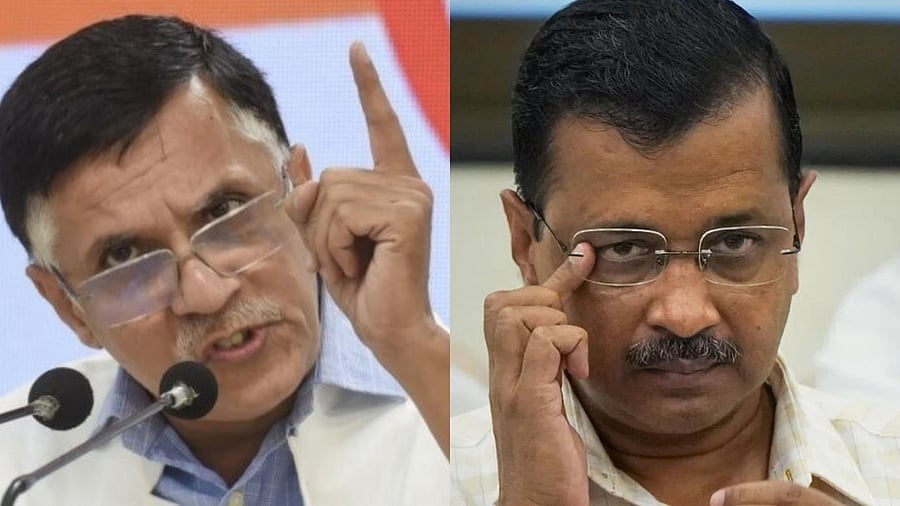 <div class="paragraphs"><p>Pawan Khera (L); Arvind Kejriwal. </p></div>