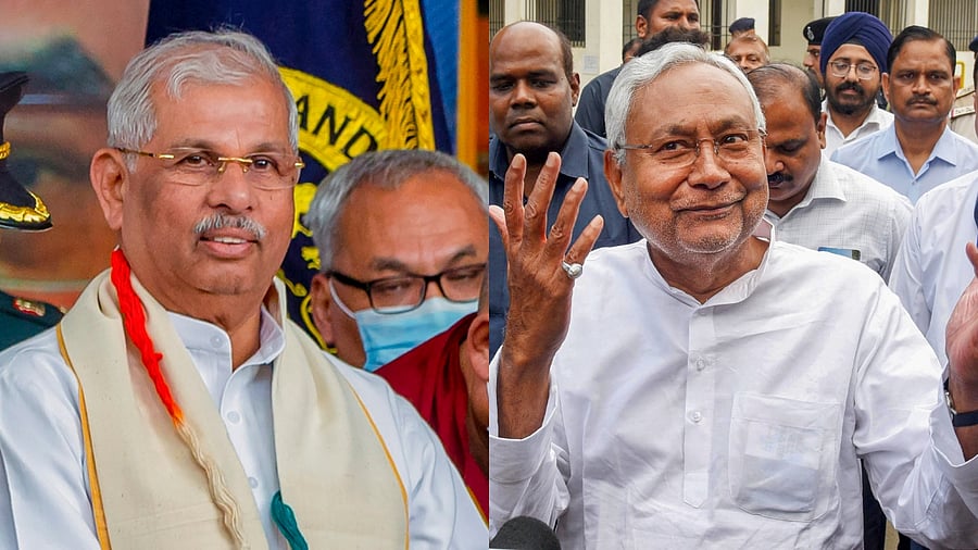 <div class="paragraphs"><p>Bihar Chief Minister Nitish Kumar (R) and&nbsp;Governor Rajendra Vishwanath Arlekar.</p></div>