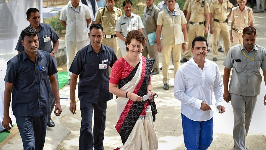 <div class="paragraphs"><p>File photo of Priyanka Gandhi with husband Robert Vadra. </p></div>