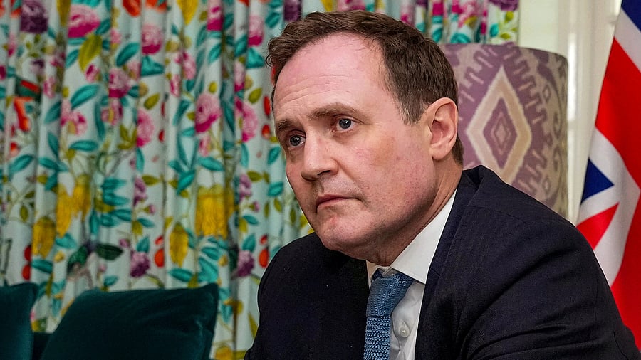 <div class="paragraphs"><p>UK Minister of State for Security Tom Tugendhat during an interview with PTI, in New Delhi, Friday, Aug. 11, 2023.</p></div>