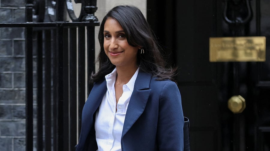 <div class="paragraphs"><p>Claire Coutinho leaves 10 Downing Street after being confirmed as Britain's new secretary of state for energy security and net zero in London, Britain.</p></div>