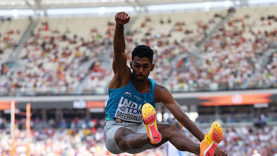 <div class="paragraphs"><p>Men's Long Jump - National Athletics Centre, Budapest, Hungary - August 23, 2023 India's Sreeshankar in action during qualification </p></div>