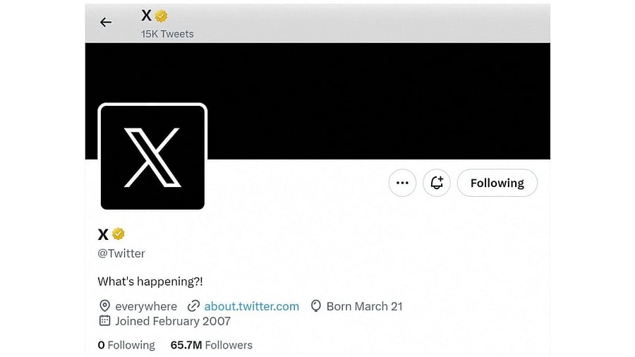 <div class="paragraphs"><p>A screen capture of Twitter's official page with an "X" on the profile image. </p></div>