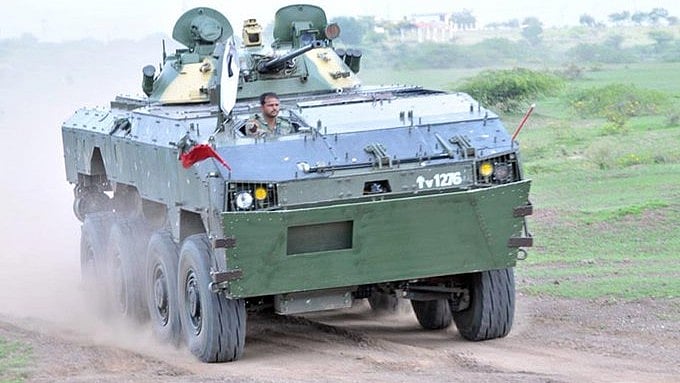 <div class="paragraphs"><p>Image showing a Wheeled Armoured Amphibious Platform (WhAP) vehicle.</p></div>