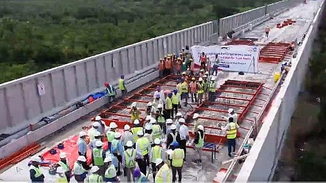 <div class="paragraphs"><p>Ballastless track system construction in Gujarat.</p></div>