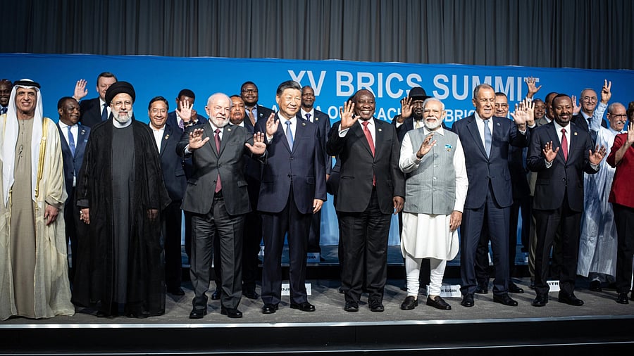 <div class="paragraphs"><p>Global leaders during the 15th BRICS Summit.</p></div>
