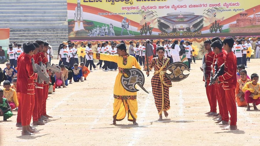 <div class="paragraphs"><p>Students of various schools performed patriotic programmes, as part of Independence Day, in Mysuru, on Tuesday.</p></div>
