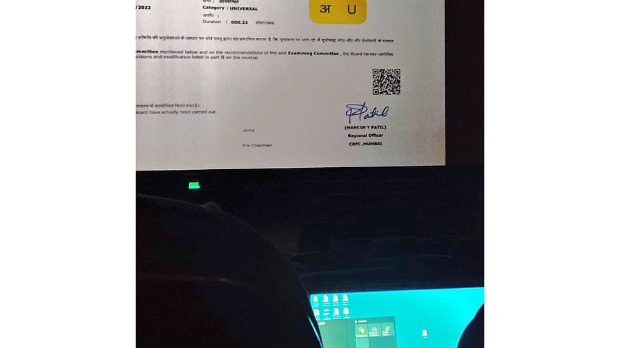 <div class="paragraphs"><p>Bengaluru man was spotted working on his laptop in a movie theatre.</p></div>
